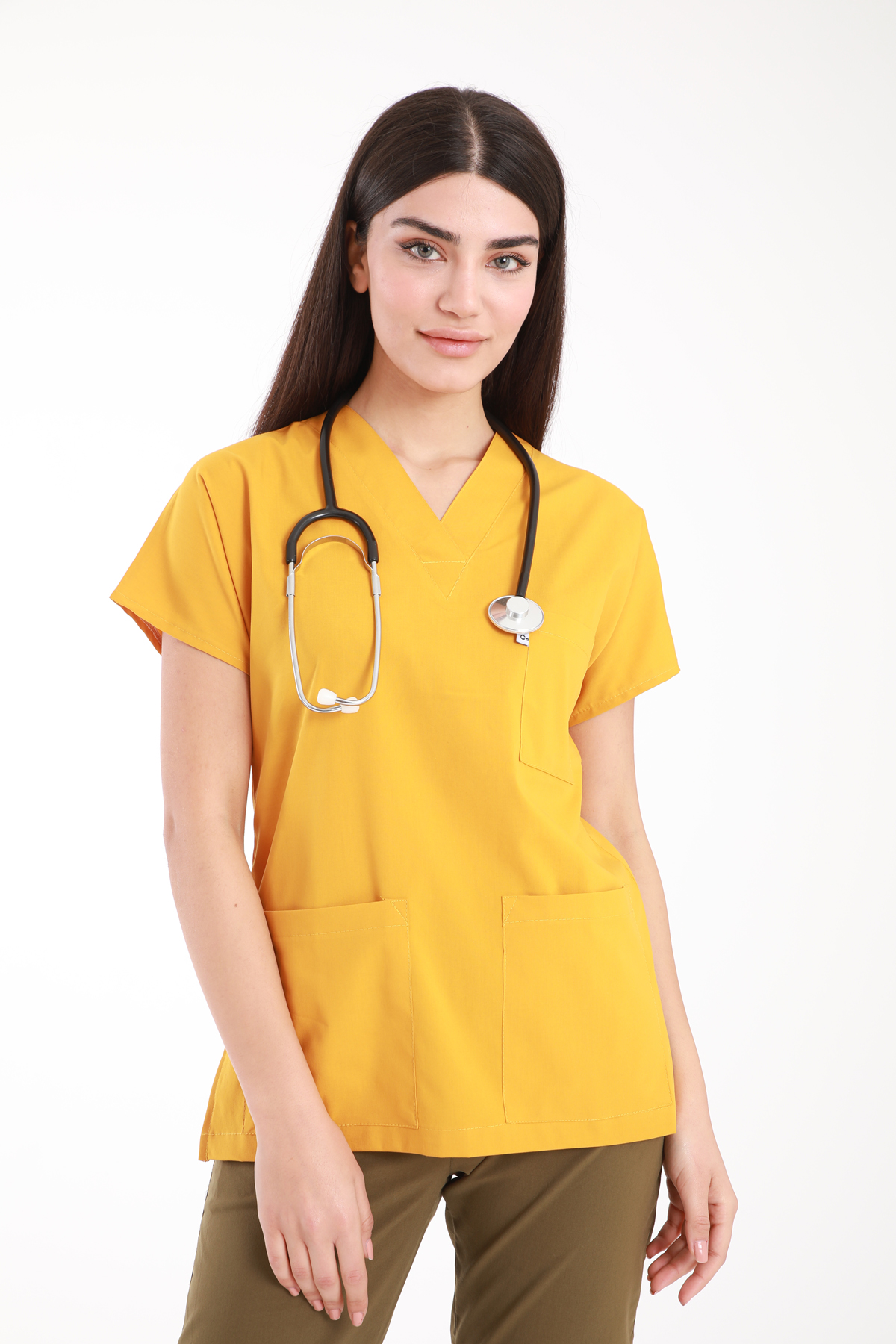 hemsire.doktor.forması.medikal.üniforma.hastane.kıyafeti.hardal.haki.kombin.likralı.scrubs.2