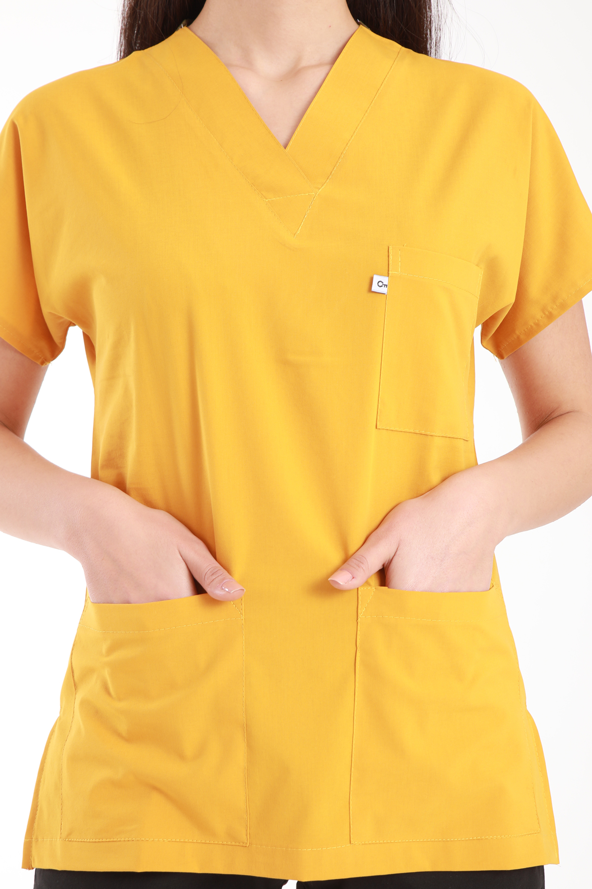 hemsire.doktor.forması.medikal.üniforma.hastane.kıyafeti.hardal.siyah.kombin.likralı.scrubs.5