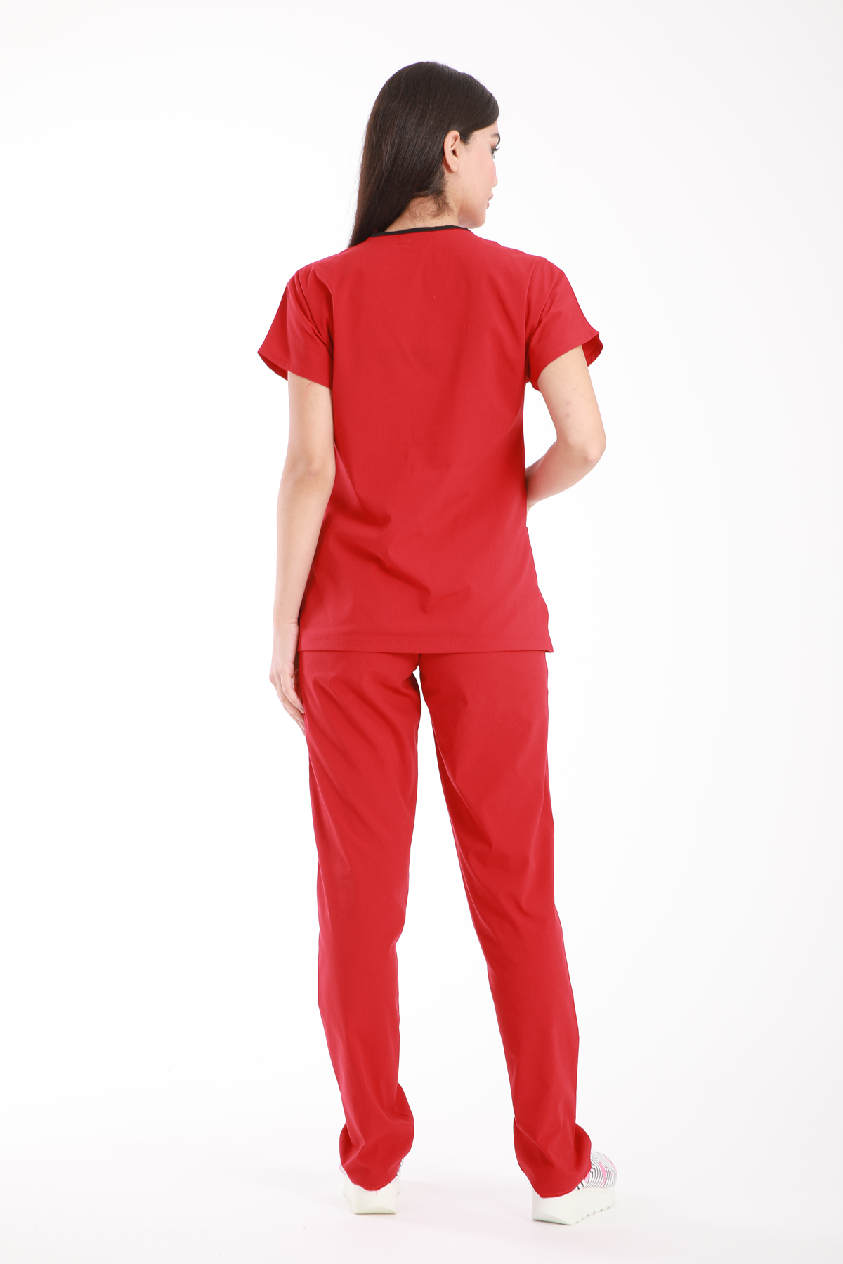 hemsire.doktor.forması.medikal.üniforma.hastane.kıyafeti.kırmızı.likralı.scrubs.2