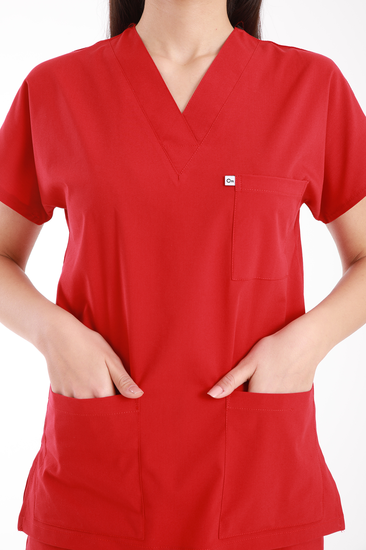 hemsire.doktor.forması.medikal.üniforma.hastane.kıyafeti.kırmızı.likralı.scrubs.4