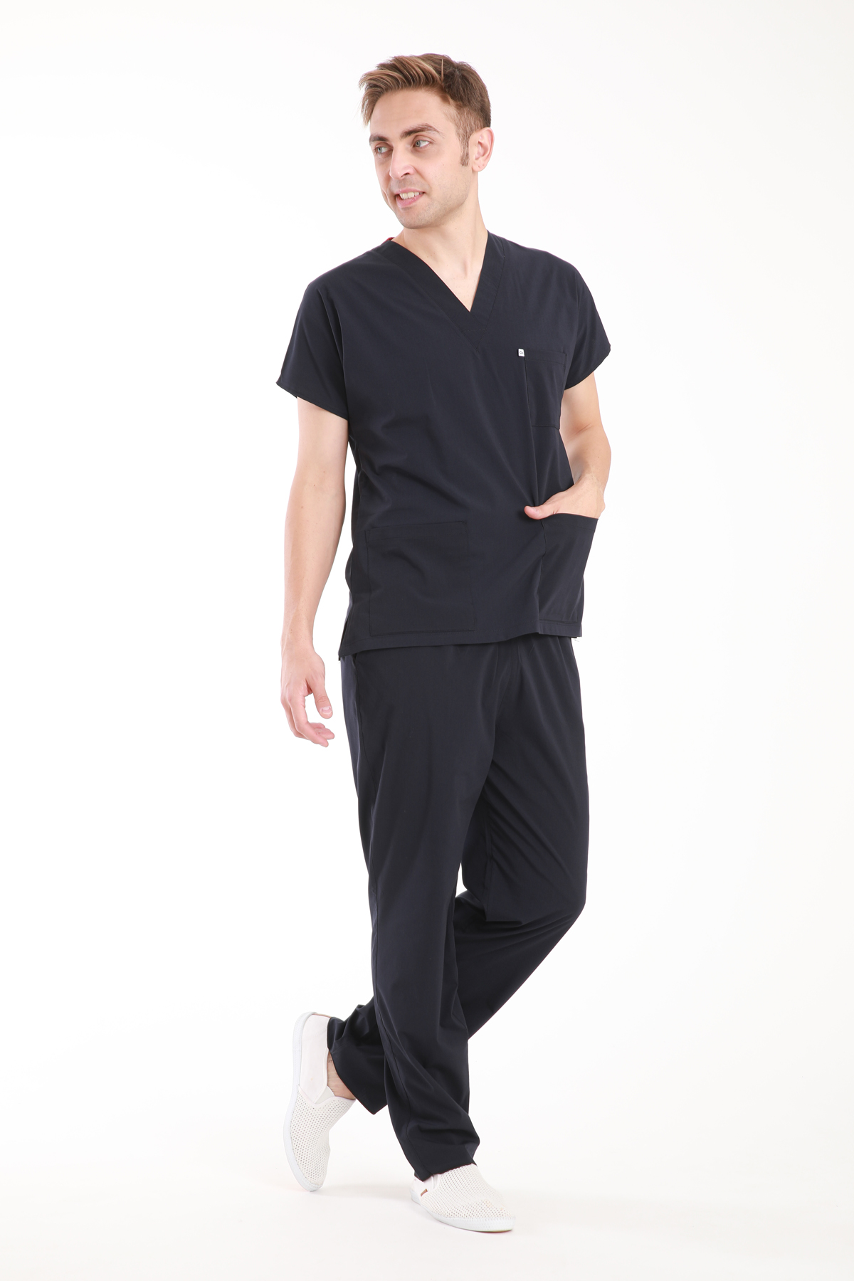 hemsire.doktor.forması.medikal.üniforma.hastane.kıyafeti.lacivert.likrali.scrubs.1