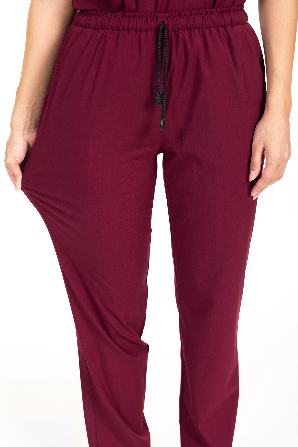 BORDO LİKRALI SCRUBS PREMIUM TAKIM-12