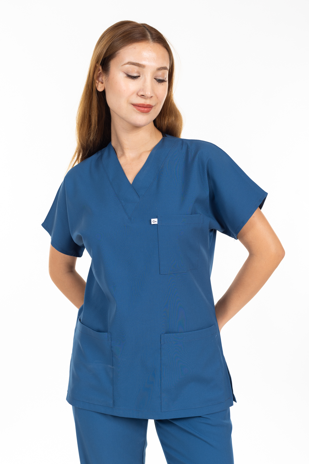 İNDİGO LİKRALI SCRUBS PREMIUM TAKIM-8
